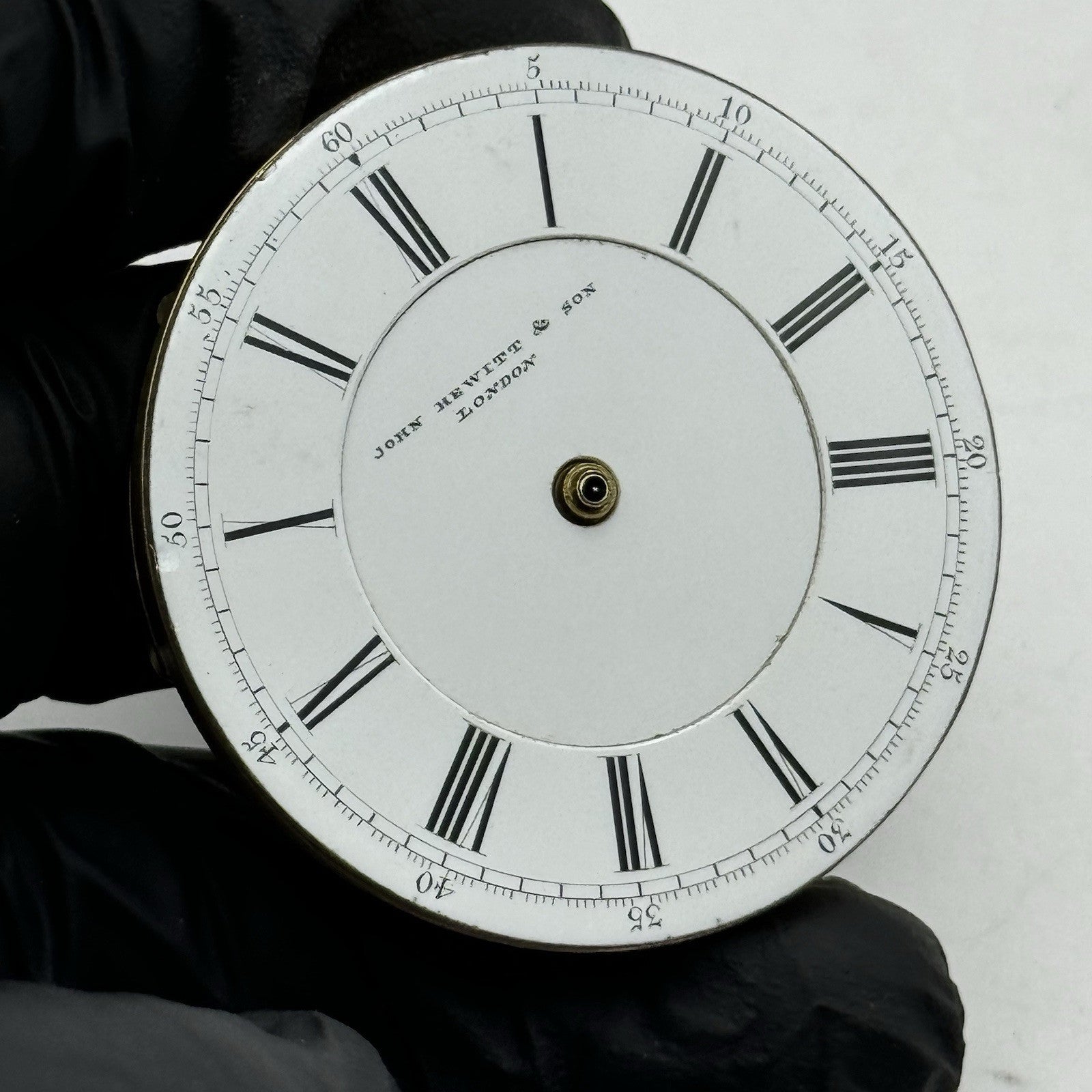 45mm Antique English Chronograph John Hewitt & Son Pocket Watch Movement - PARTS