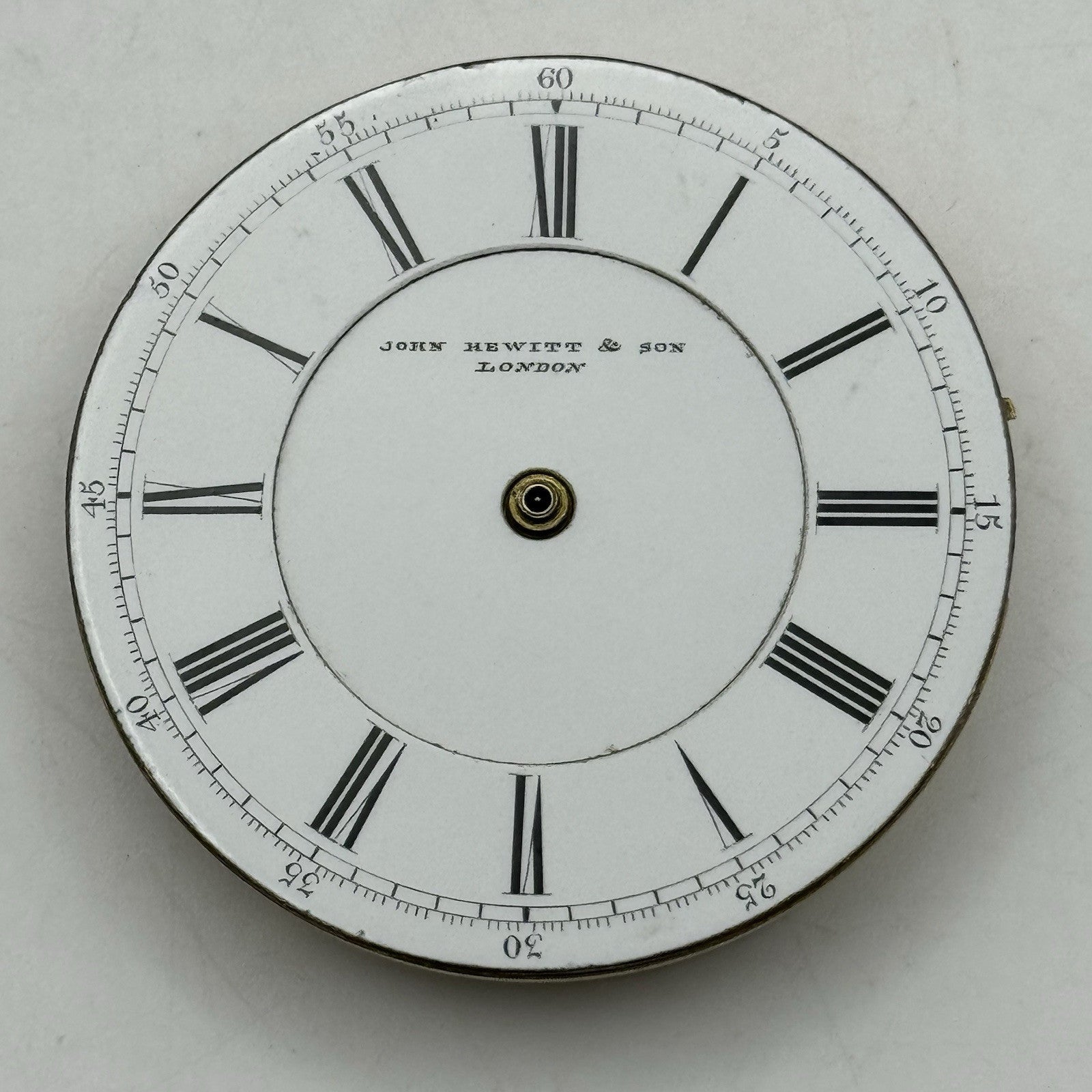 45mm Antique English Chronograph John Hewitt & Son Pocket Watch Movement - PARTS