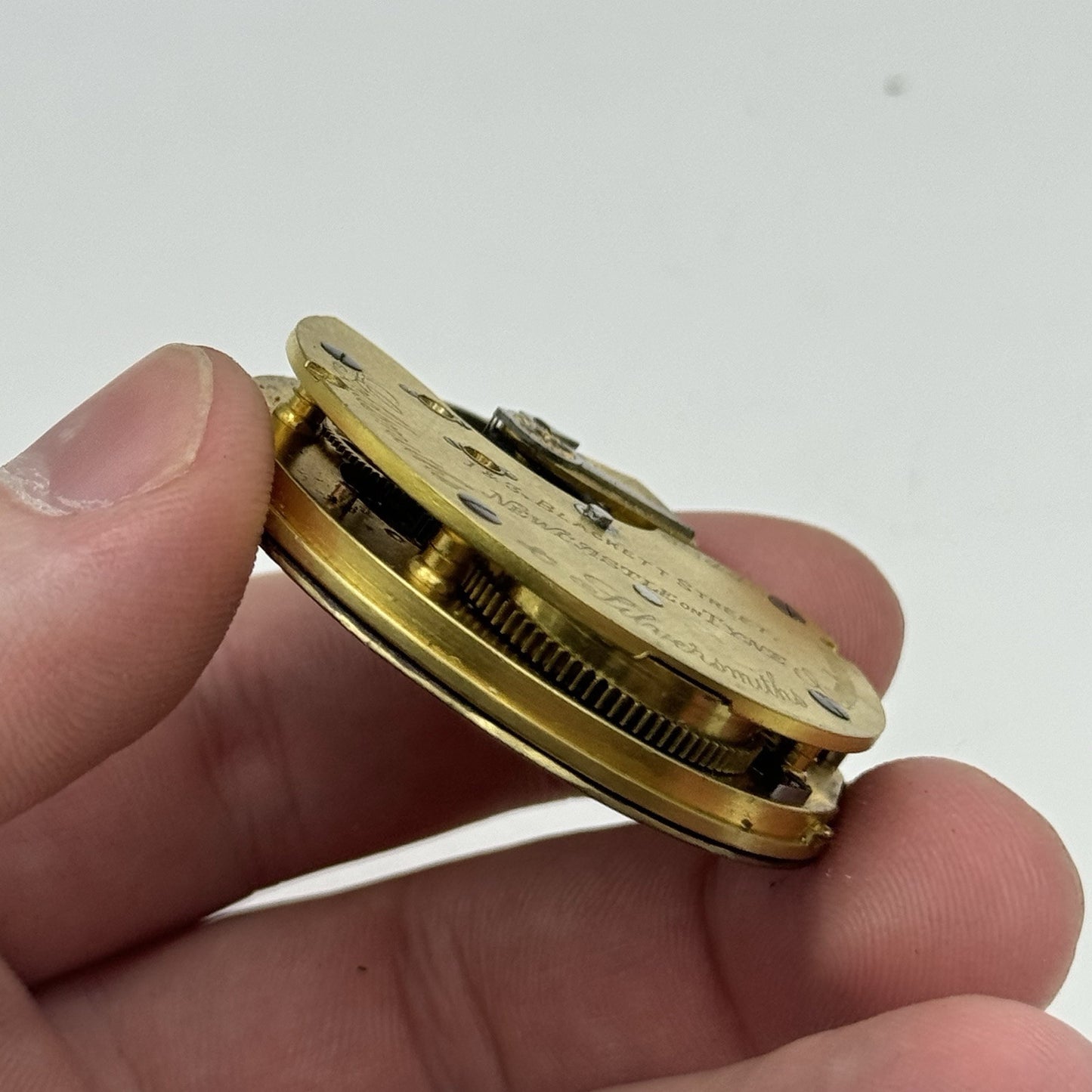 Antique Pocket Watch Movement Quality Newcastle Goldsmiths & Silversmiths Parts