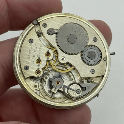 41mm High Grade Thin Asprey Vintage Pocket Watch Movement Good Balance PARTS