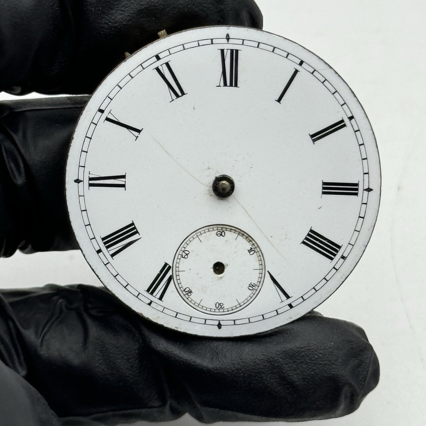 41.2mm Antique Top Wind Roman Numerals Pocket Watch Movement - PARTS REPAIR
