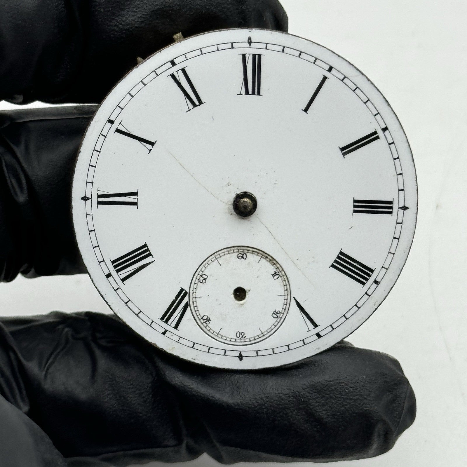 41.2mm Antique Top Wind Roman Numerals Pocket Watch Movement - PARTS REPAIR