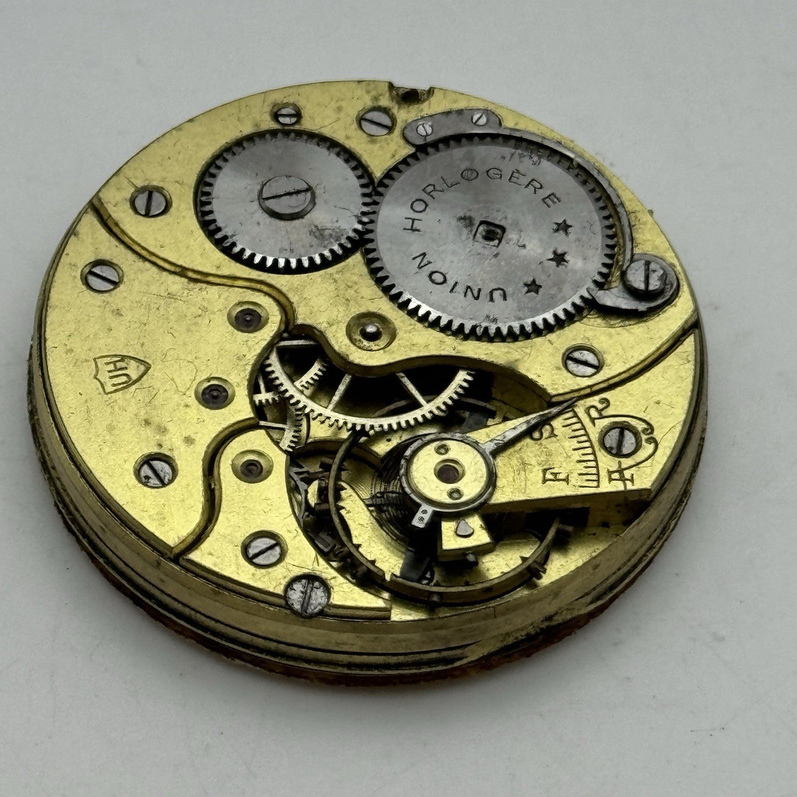 42.3mm Interesting Longines Union Horlogere UH Pocket Watch Movement - PARTS