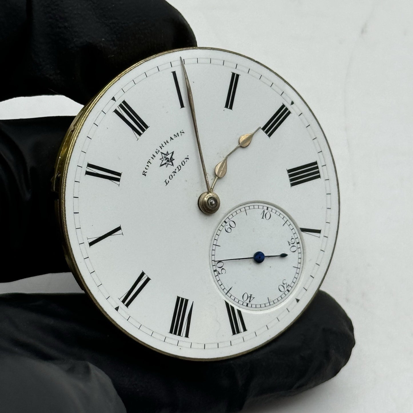 41.3mm Antique High Quality Rotherham’s London Pocket Watch Movement - PARTS