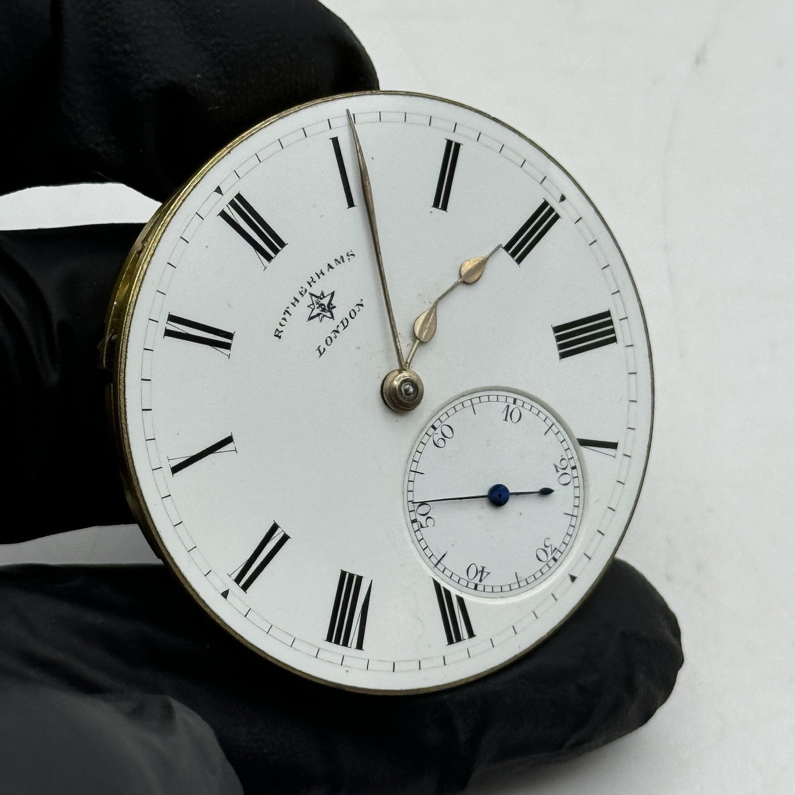 41.3mm Antique High Quality Rotherham’s London Pocket Watch Movement - PARTS