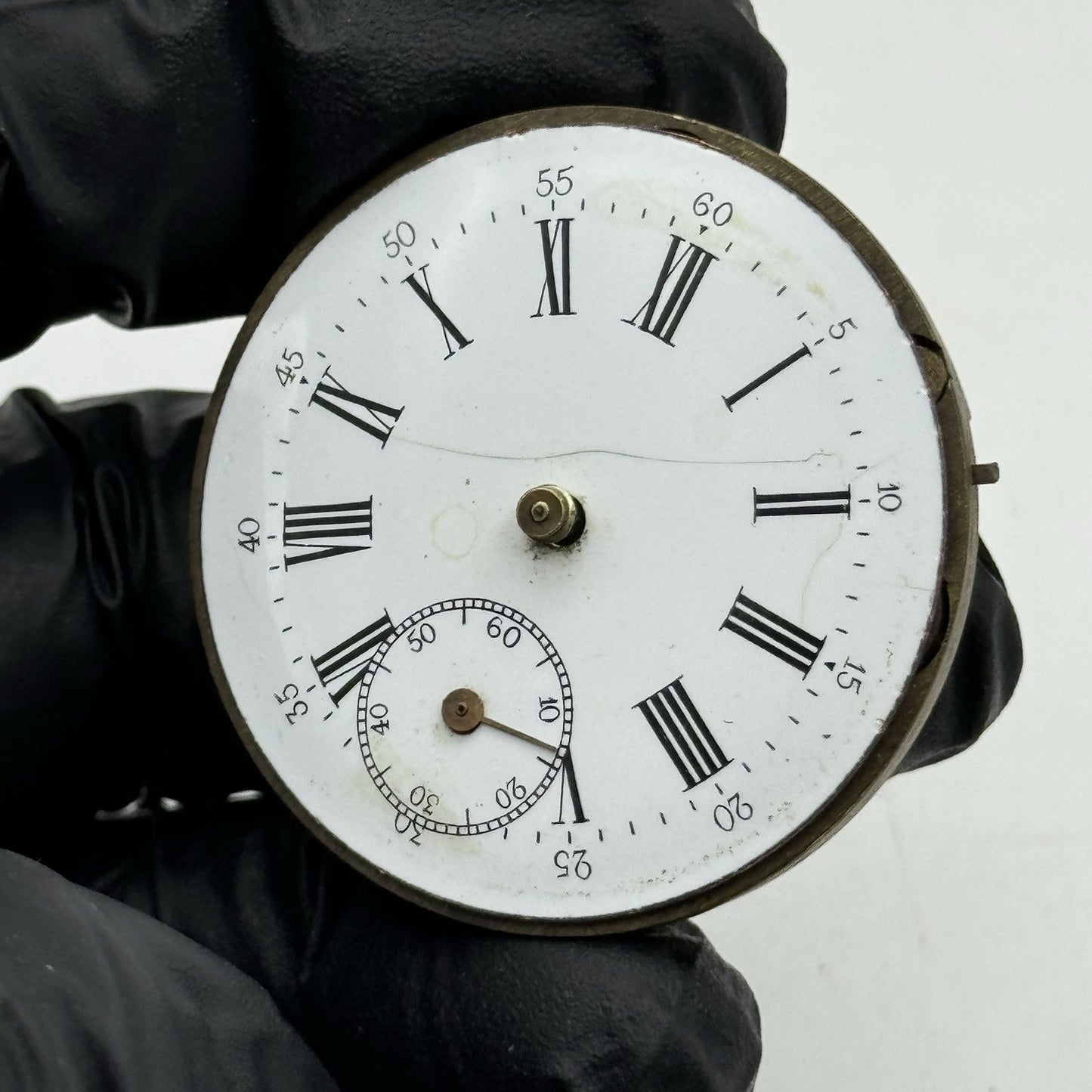40.6mm Antique Unidentified Cylinder Escapement Pocket Watch Movement - PARTS