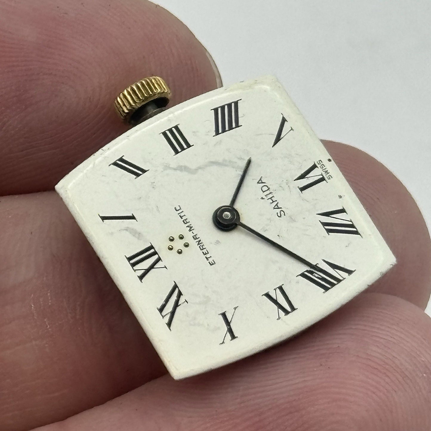 18.4mm Ladies Eterna Matic 144SU Sahida Vintage Watch Movement PARTS REPAIR