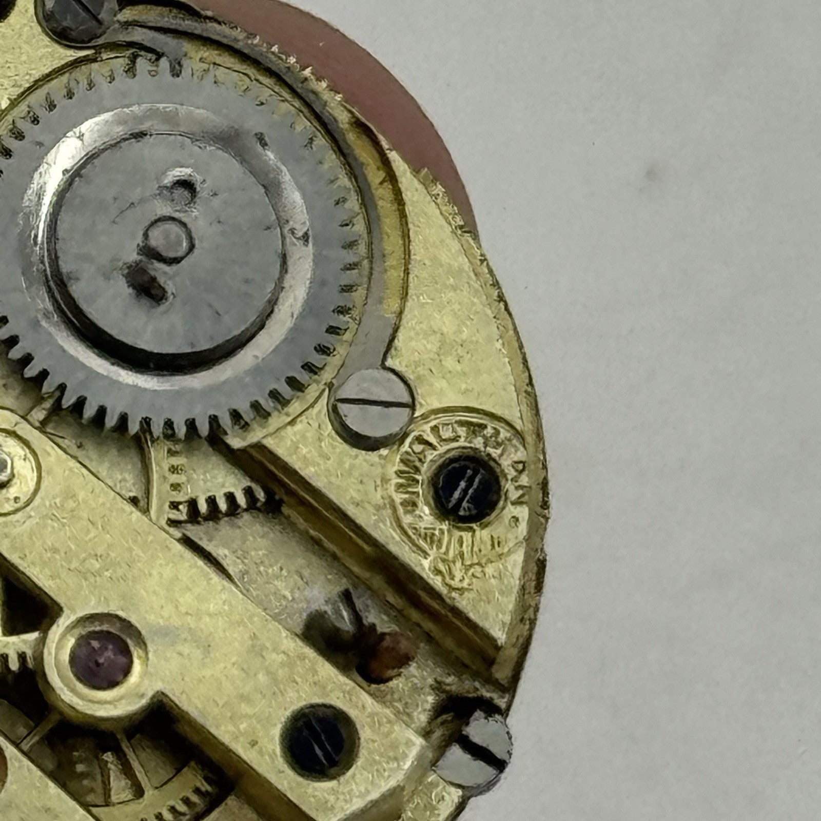 28.6mm Antique Waltman Beautiful Porcelain Dial Pocket Watch Movement - PARTS