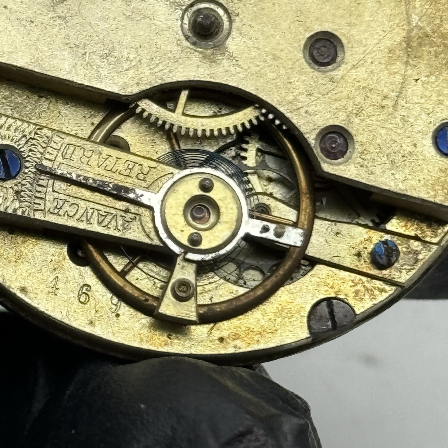 41.2mm Antique Top Wind Roman Numerals Pocket Watch Movement - PARTS REPAIR