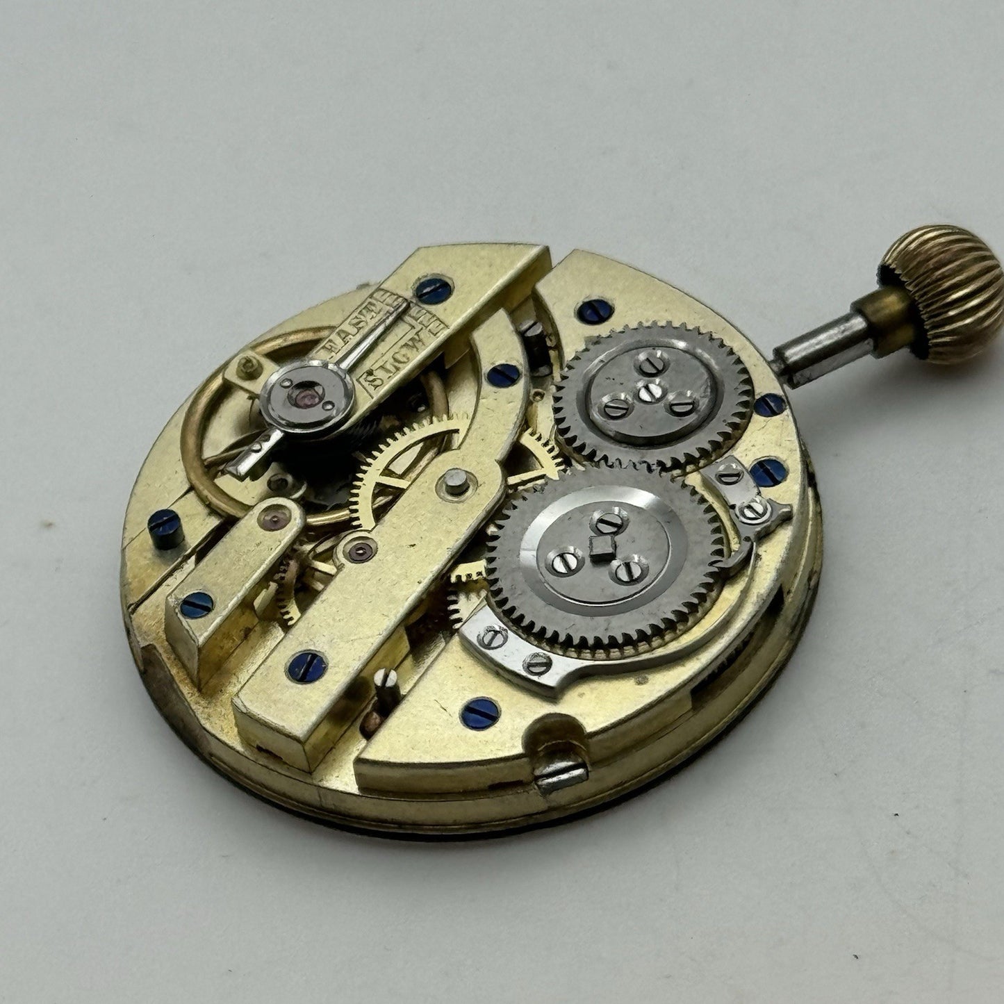 32mm Antique High Grade J W Benson Cylinder Fob Pocket Watch Movement TO RESTORE