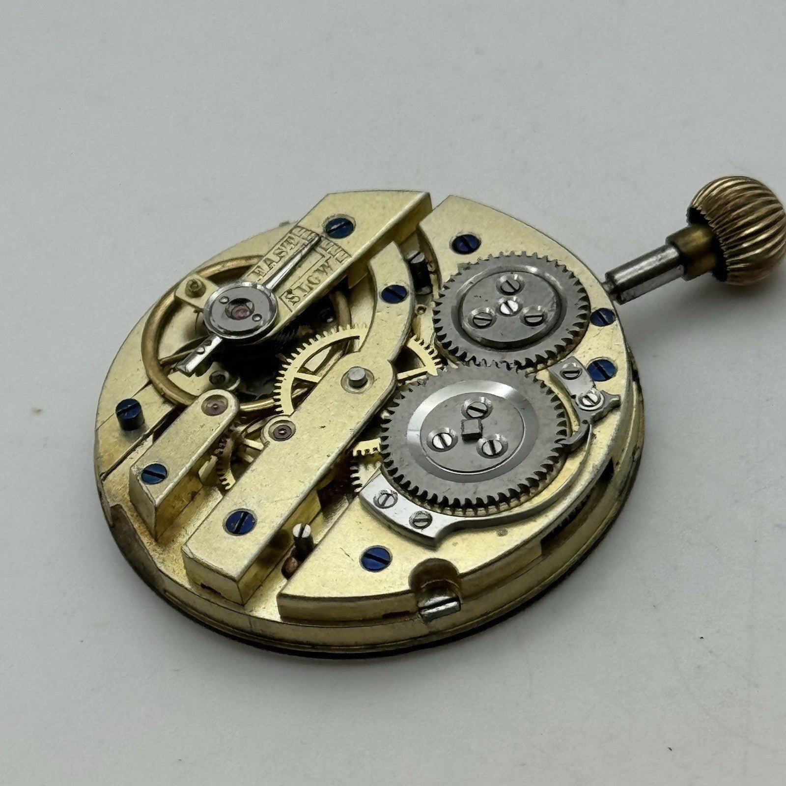 32mm Antique High Grade J W Benson Cylinder Fob Pocket Watch Movement TO RESTORE