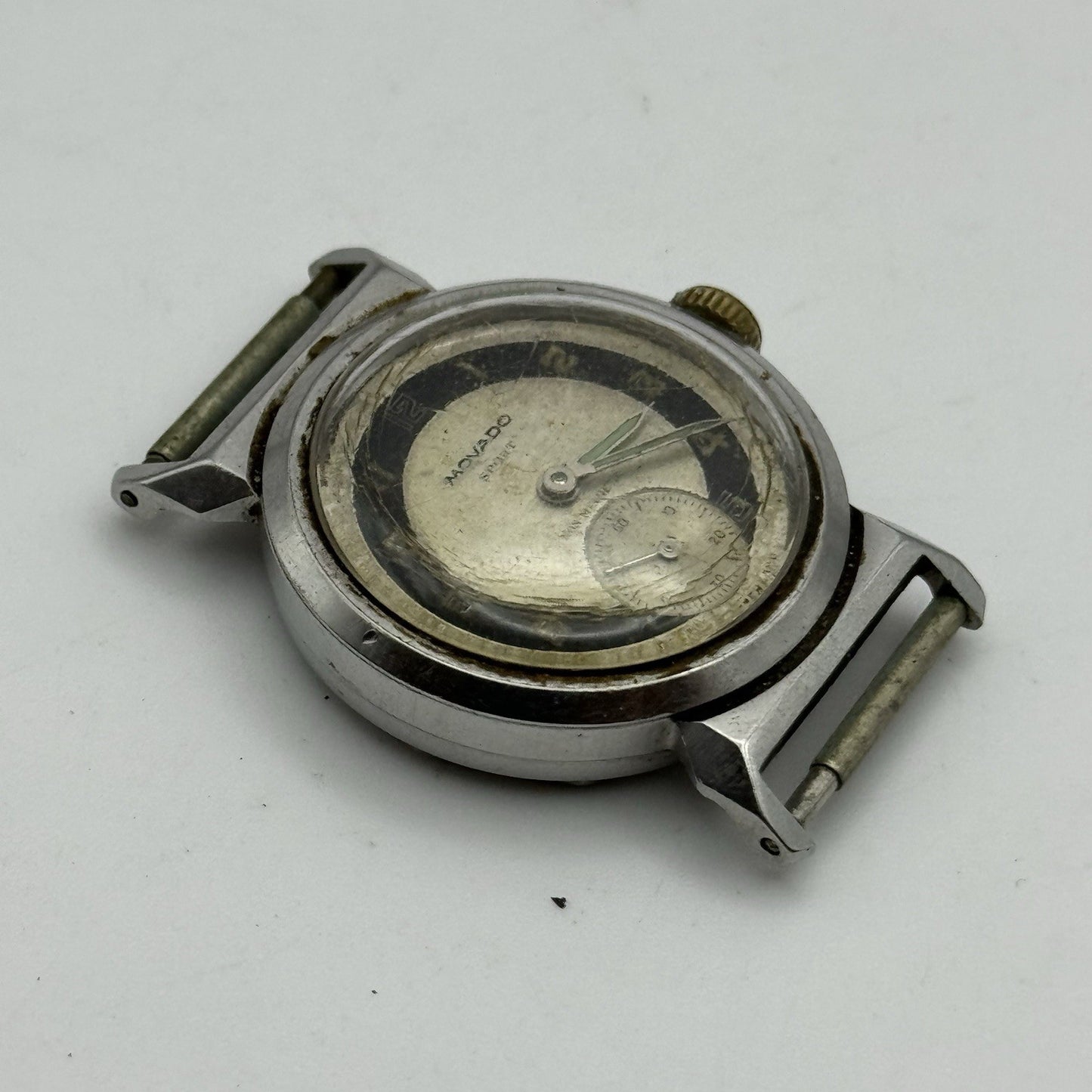 28mm Running Movado Sport FB Patent Francois Borgel Military Watch - TO RESTORE