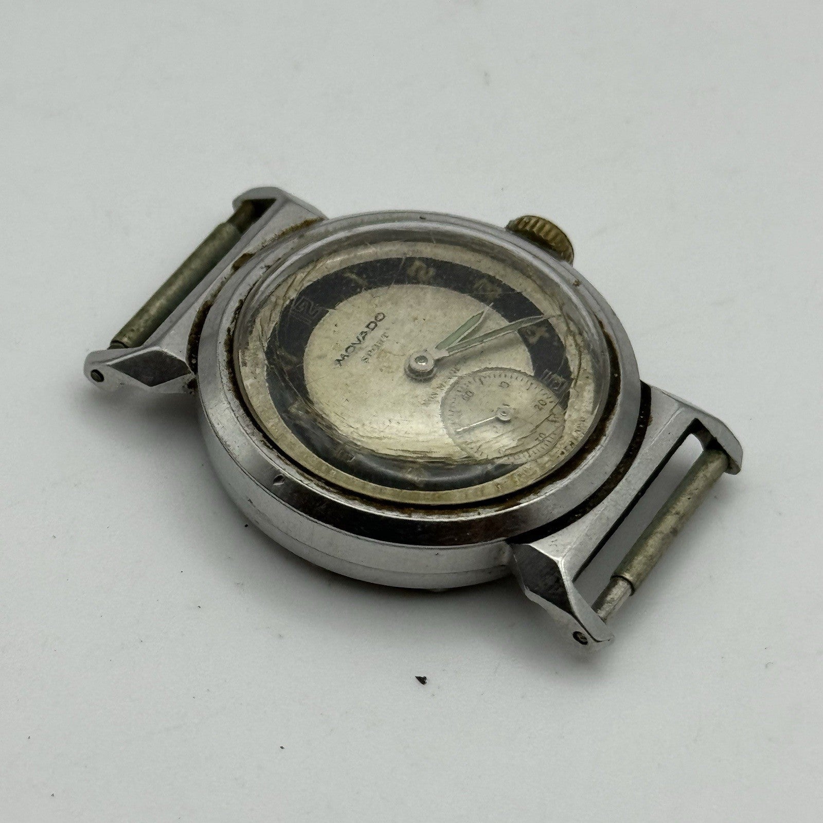 28mm Running Movado Sport FB Patent Francois Borgel Military Watch - TO RESTORE