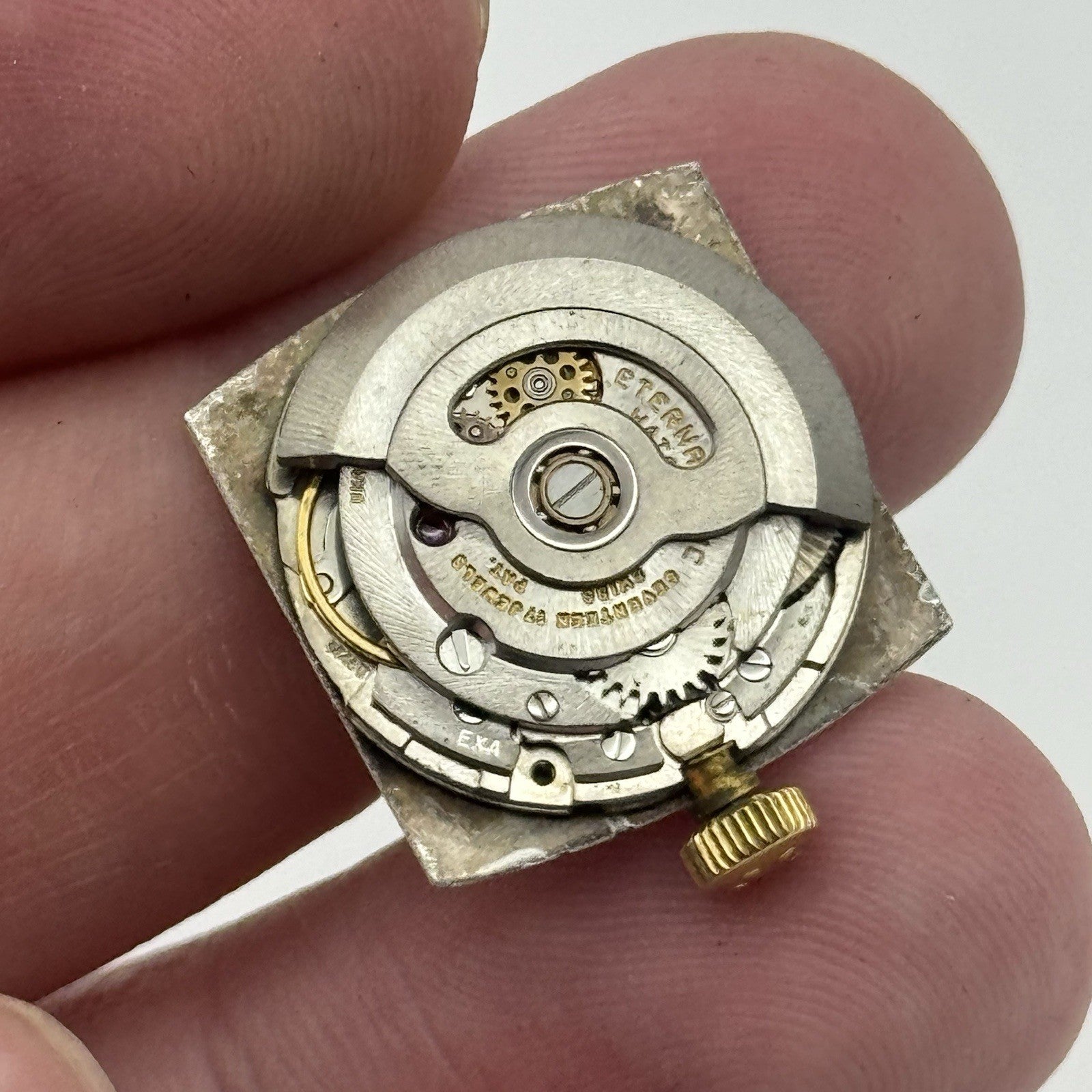 18.4mm Ladies Eterna Matic 144SU Sahida Vintage Watch Movement PARTS REPAIR