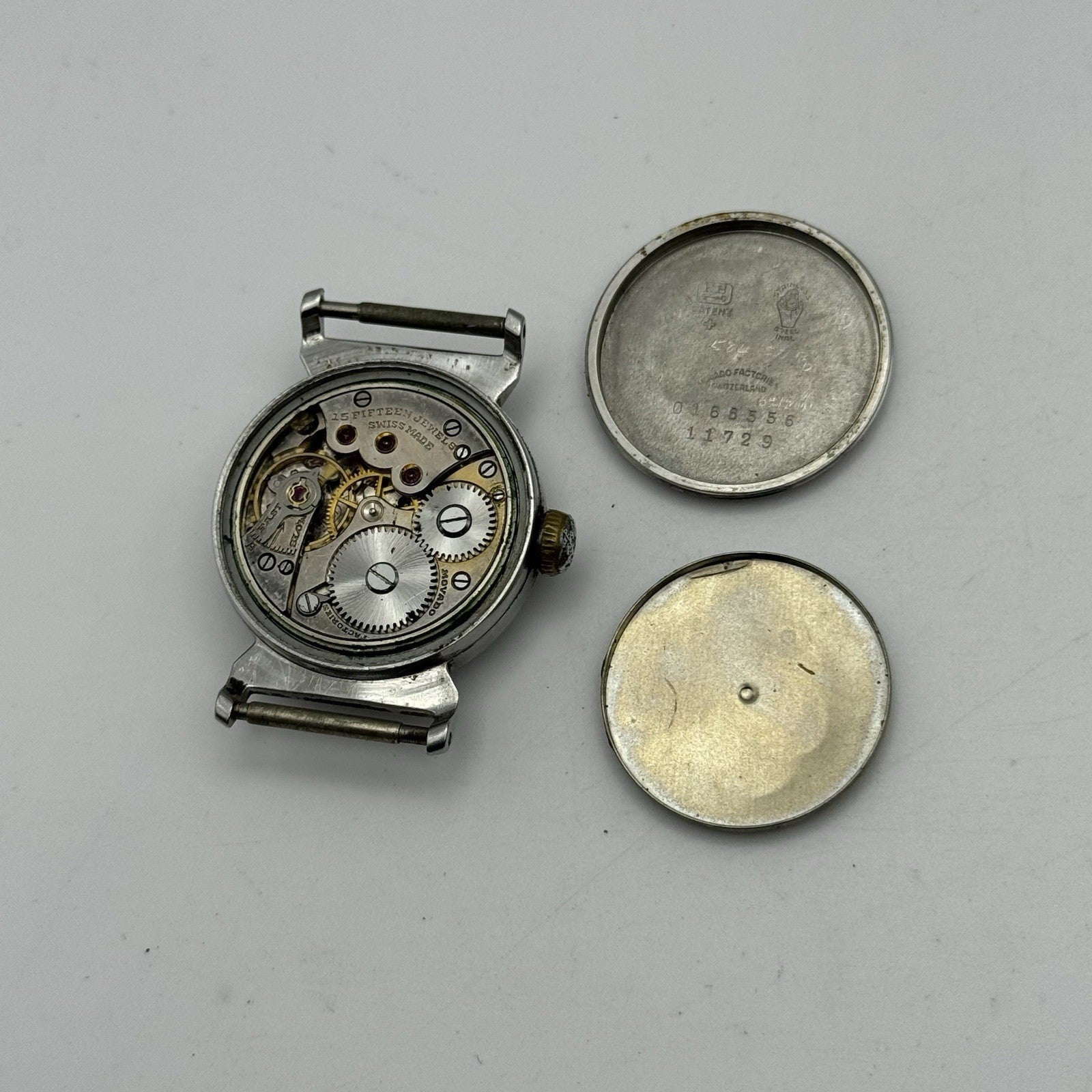 28mm Running Movado Sport FB Patent Francois Borgel Military Watch - TO RESTORE