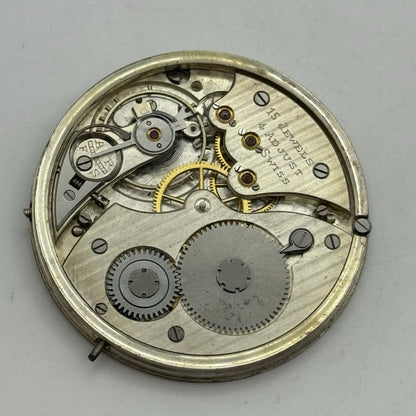 41mm High Grade Thin Asprey Vintage Pocket Watch Movement Good Balance PARTS
