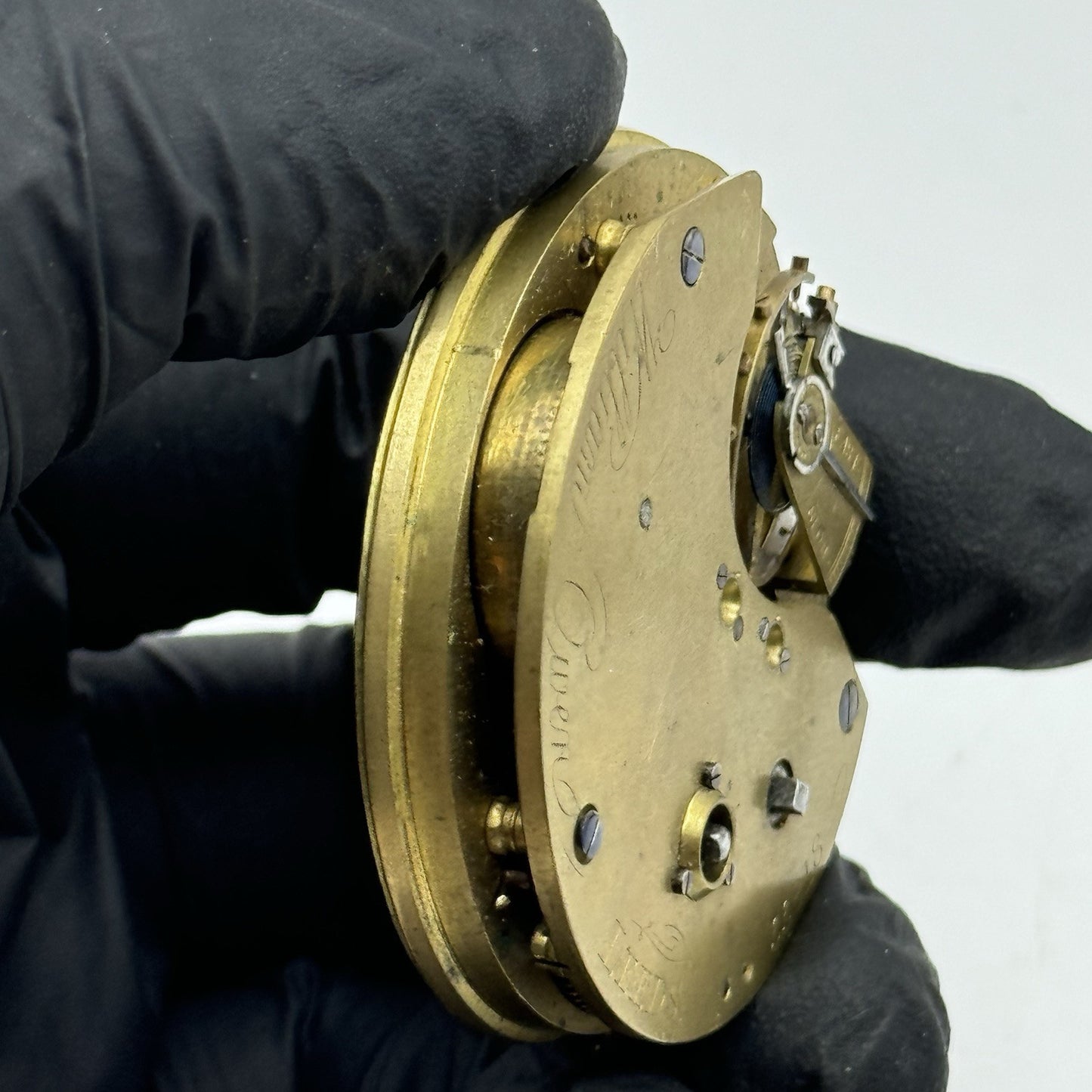 49mm William Owen Leeds Centre Seconds Chronograph Pocket Watch Movement - PARTS