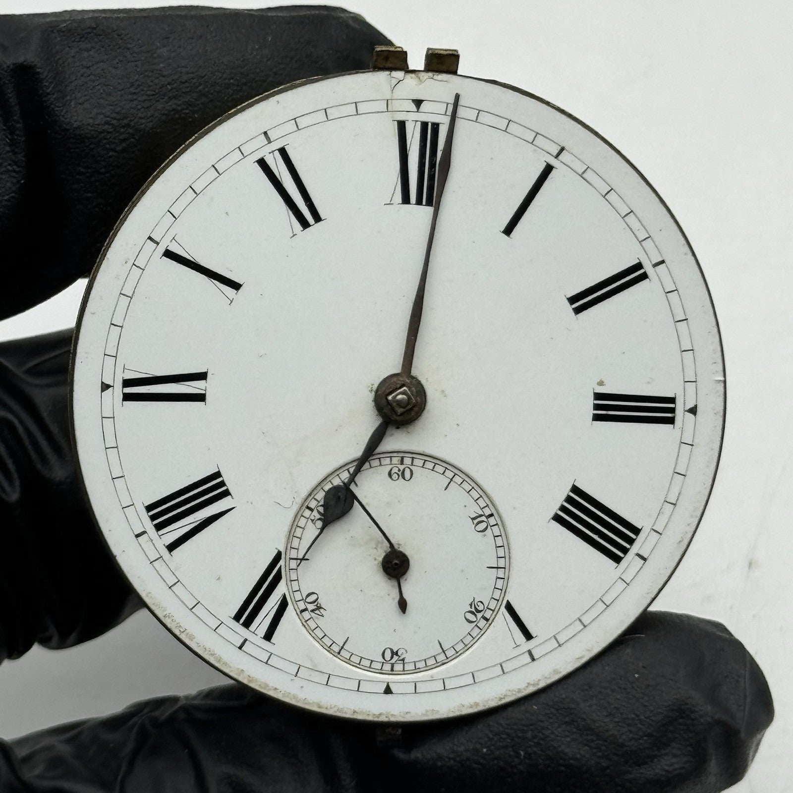 44.7mm Antique Greenock Fusee Pocket Watch Movement - Balance Intact PARTS