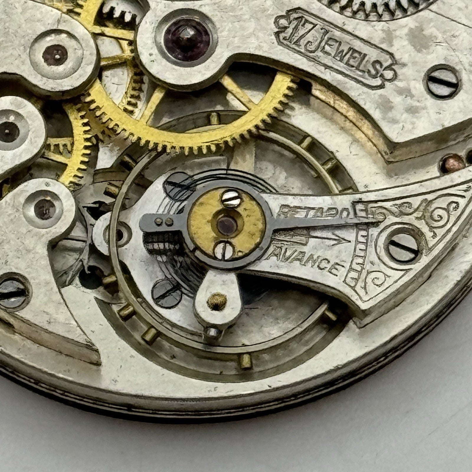41.5mm High Grade Unidentified 17 Jewels Swiss Pocket Watch Movement - PARTS