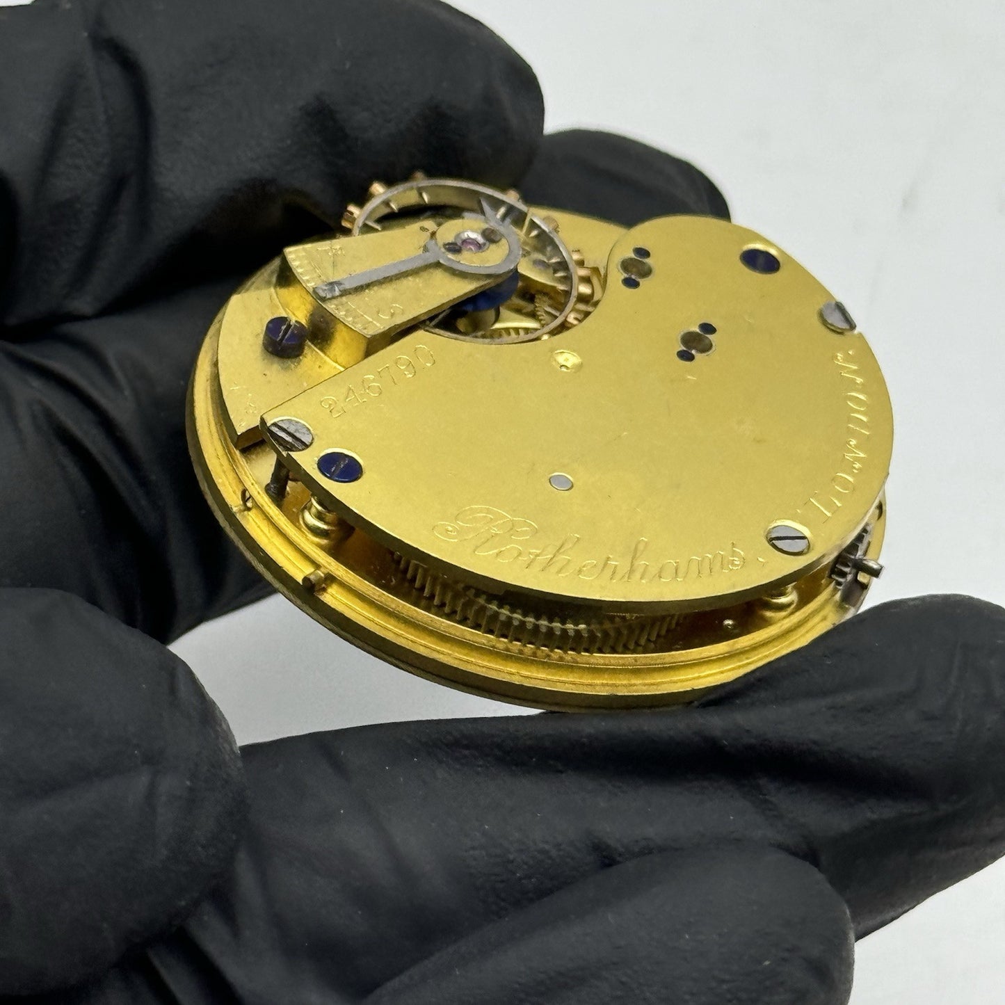 41.3mm Antique High Quality Rotherham’s London Pocket Watch Movement - PARTS