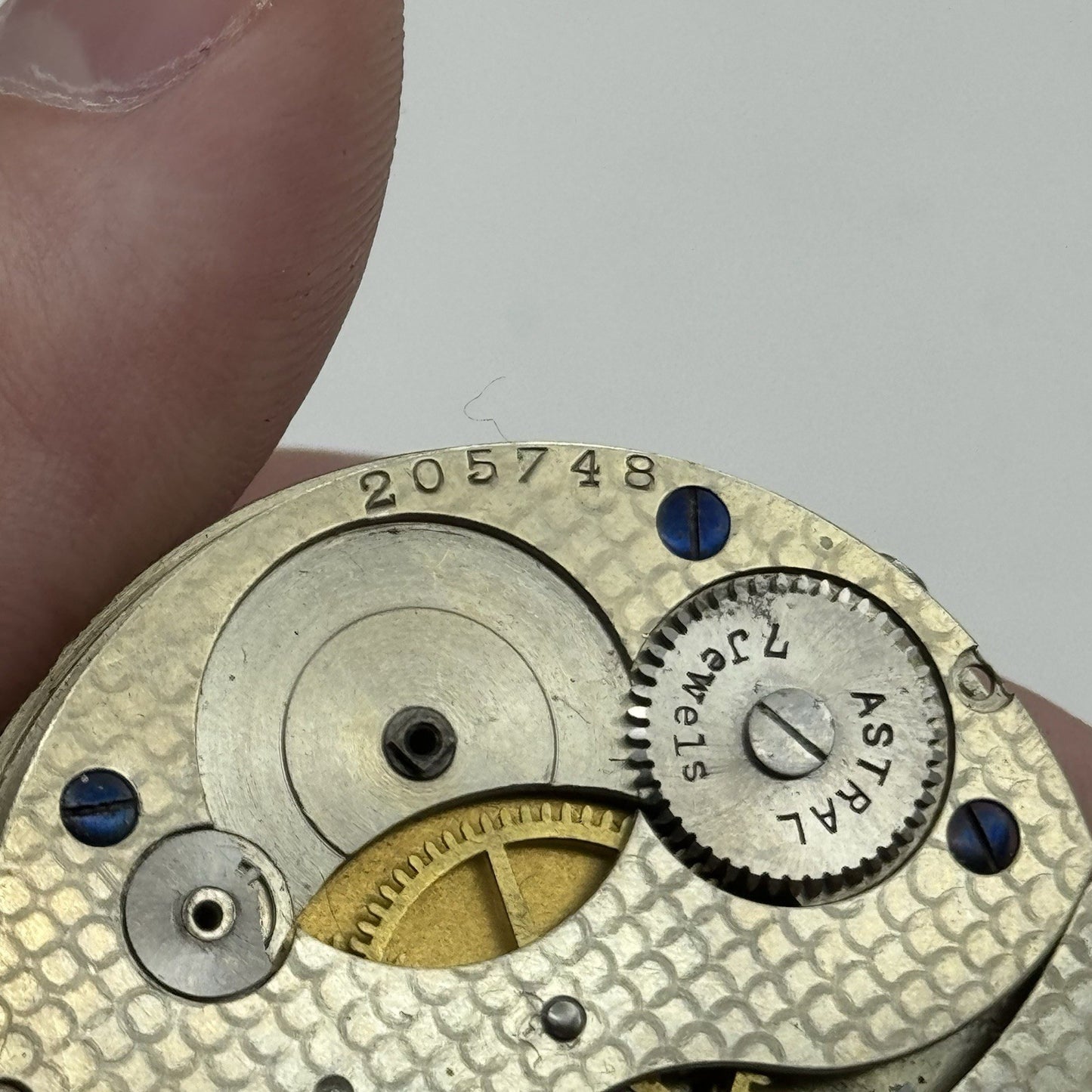 43.1mm Coventry Astral English Hunter 7 Jewel Pocket Watch Movement PARTS REPAIR