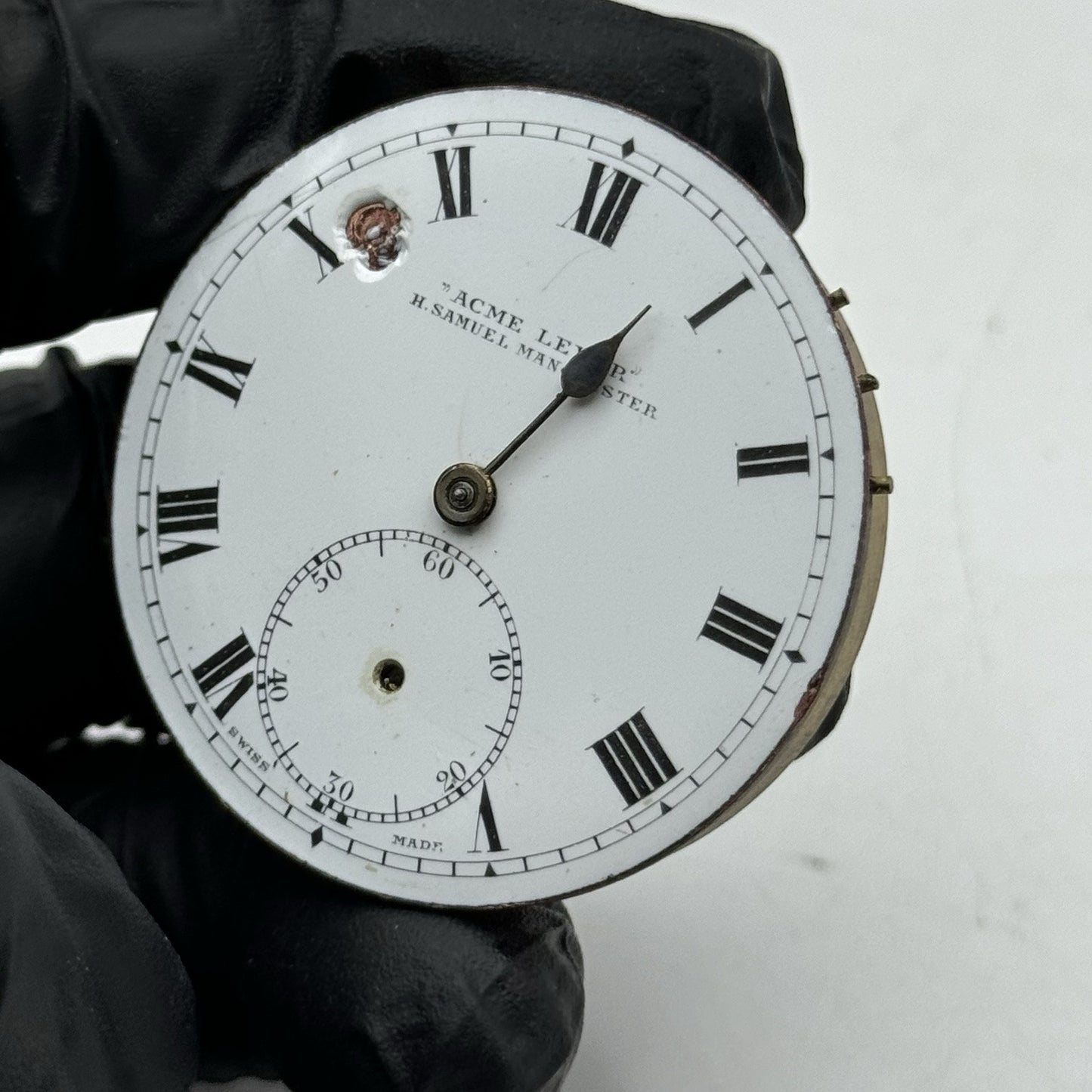 43.1mm Antique H Samuel Acme Lever Patent Balance Pocket Watch Movement - PARTS