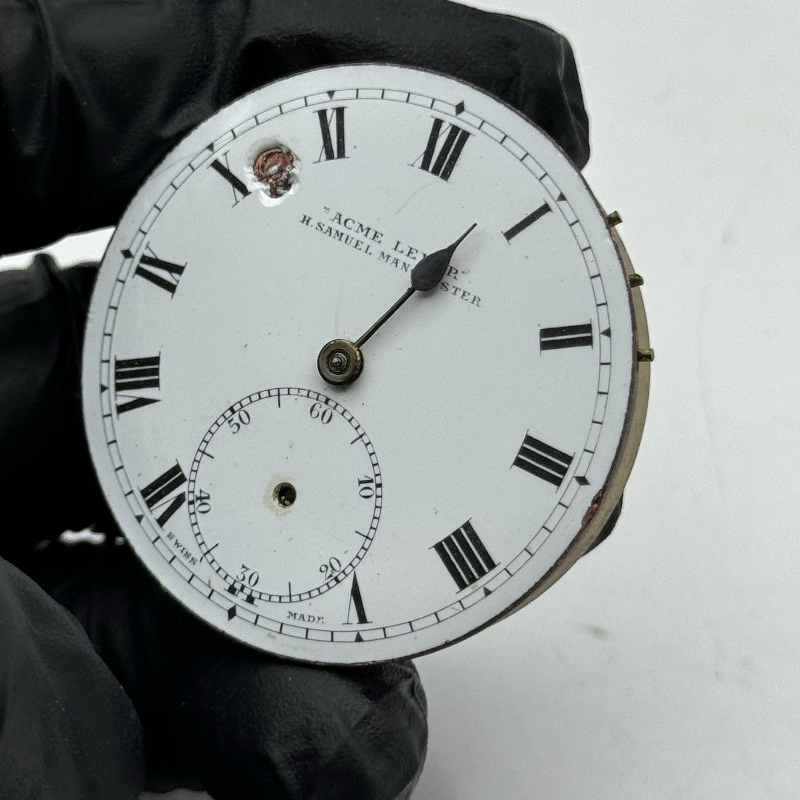 43.1mm Antique H Samuel Acme Lever Patent Balance Pocket Watch Movement - PARTS
