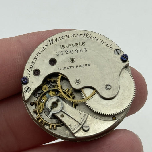 6S Antique Waltham Grade F Model 1873 Hunter Pocket Watch Movement PARTS REPAIR