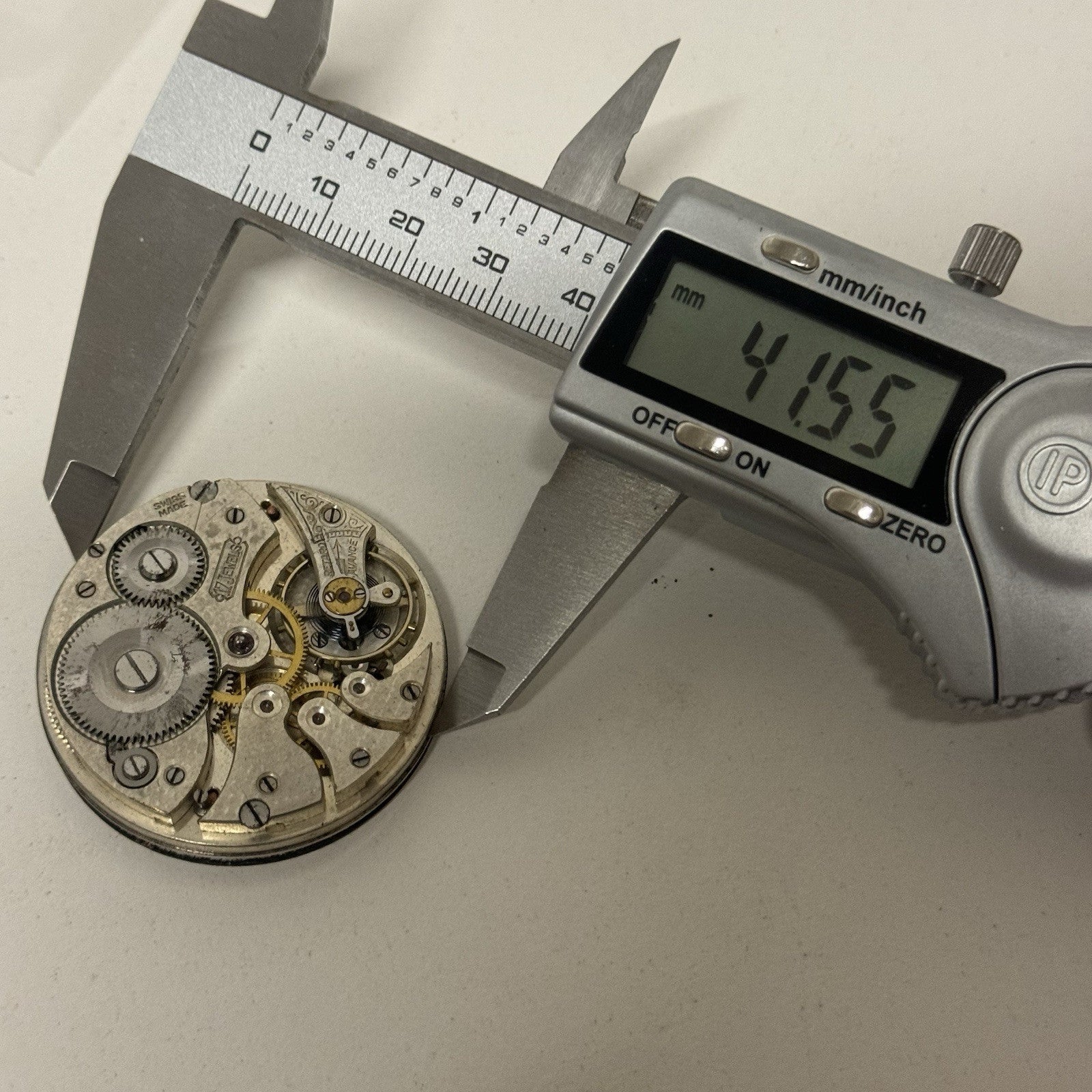 41.5mm High Grade Unidentified 17 Jewels Swiss Pocket Watch Movement - PARTS