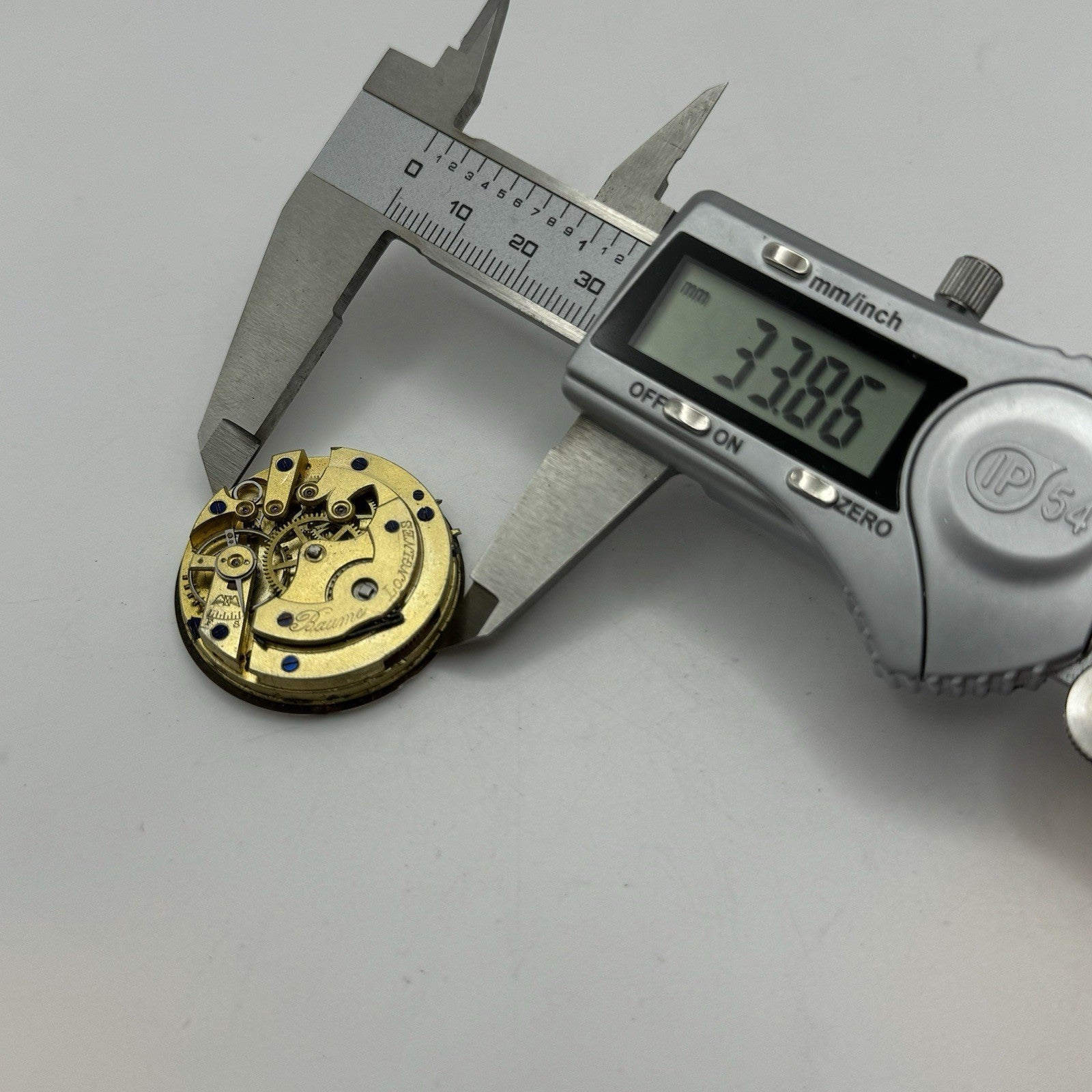 33.8mm Antique Longines Baume Key Wound Swiss Pocket Watch Movement PARTS REPAIR