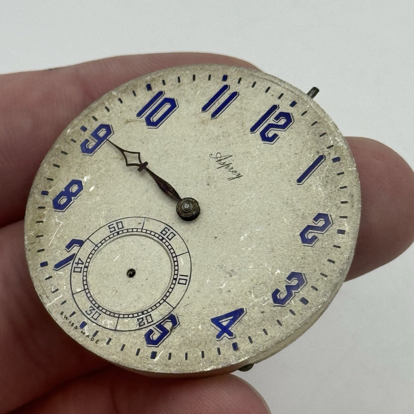 41mm High Grade Thin Asprey Vintage Pocket Watch Movement Good Balance PARTS