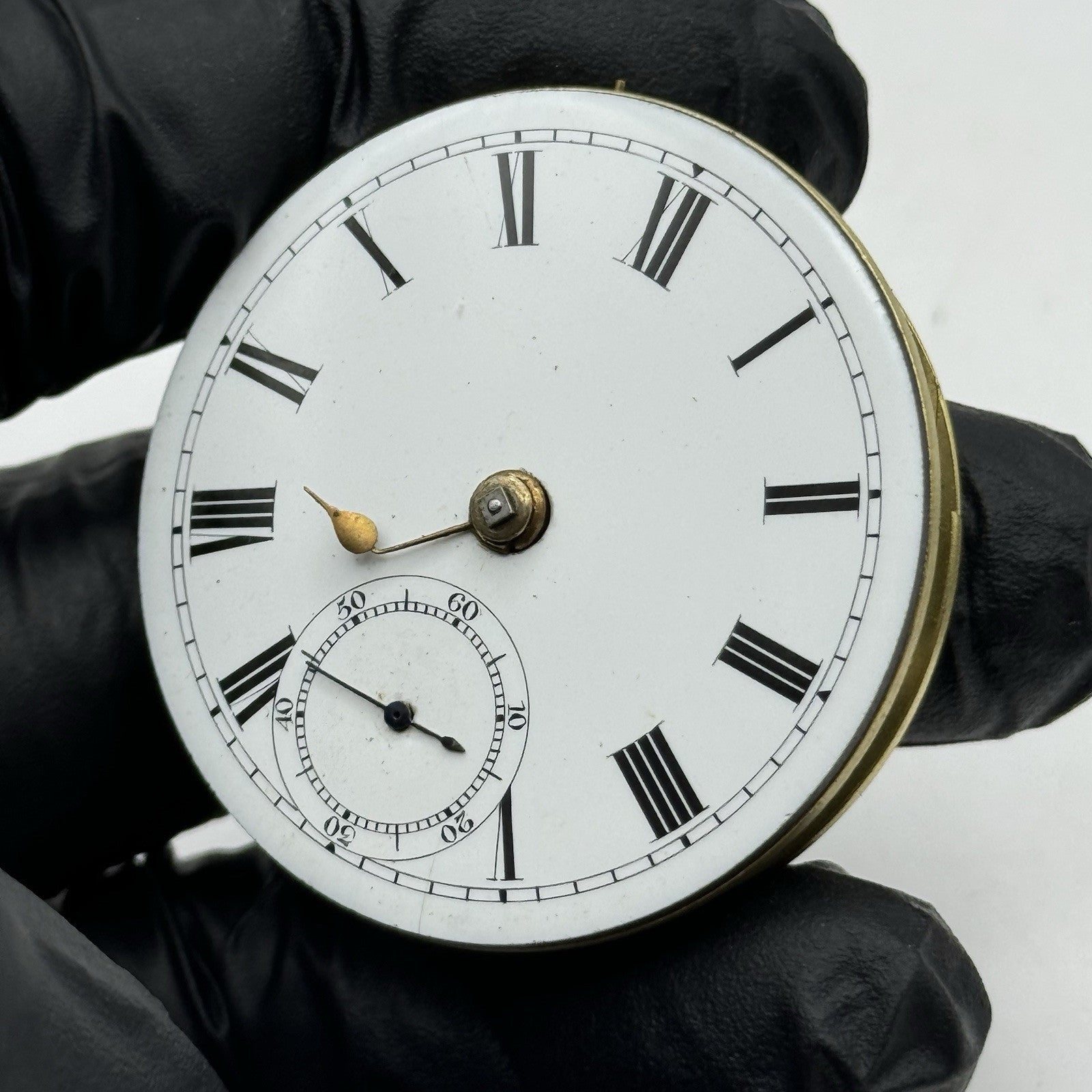 42.9mm Antique English Reversing Pinion Key Wound Pocket Watch Movement - PARTS