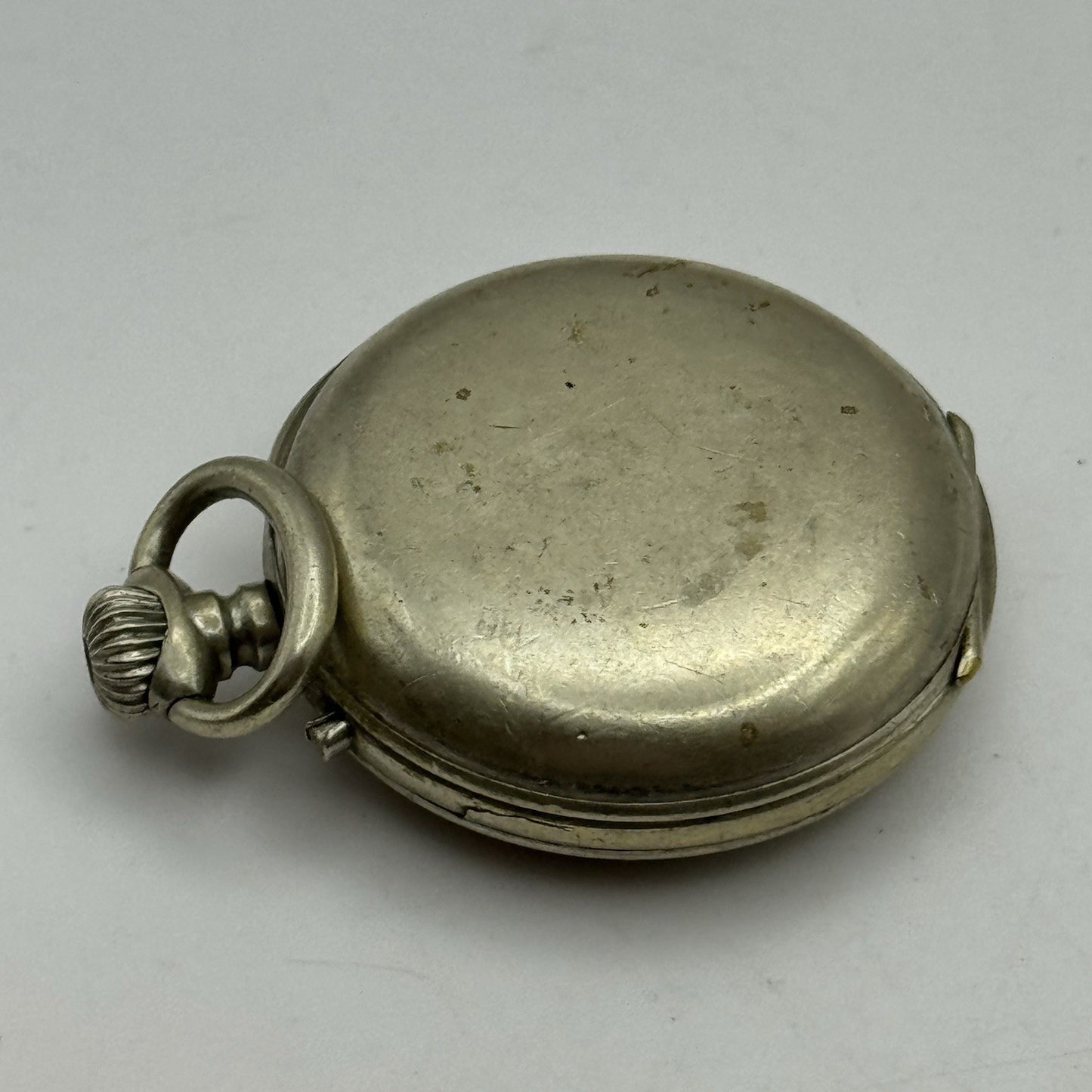 35mm Beautiful Pin Set Clear Case Back Porcelain Dial Fob Pocket Watch - PARTS