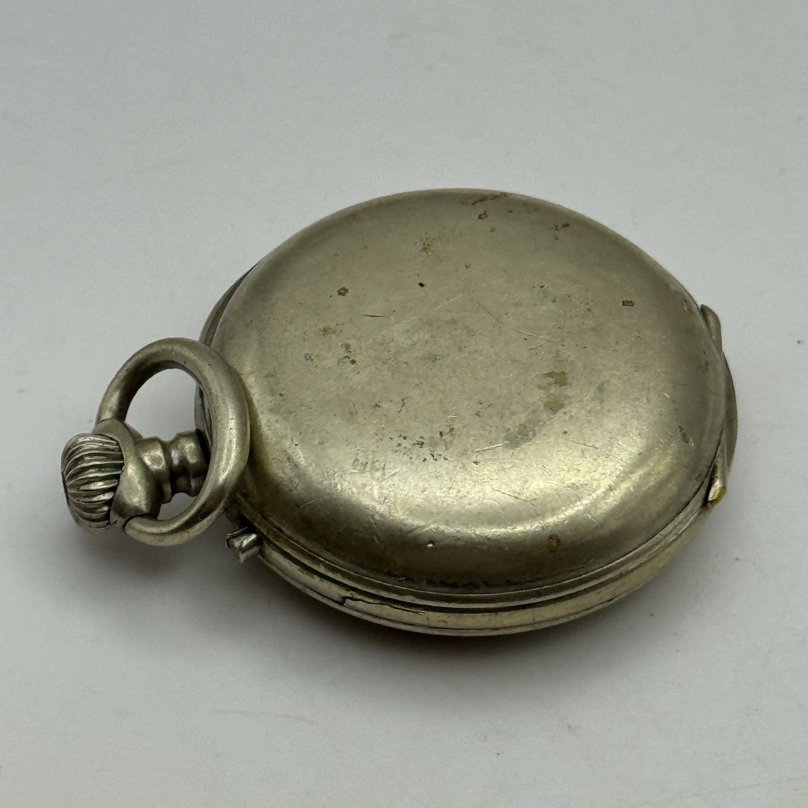 35mm Beautiful Pin Set Clear Case Back Porcelain Dial Fob Pocket Watch - PARTS