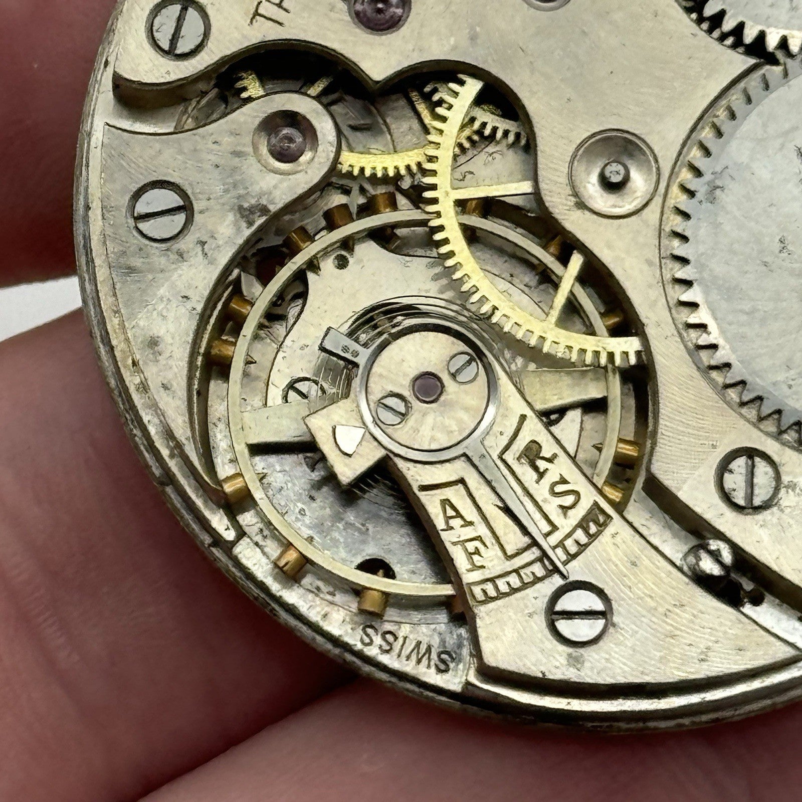 43mm Thomas Russell & Son Liverpool Good Balance Pocket Watch Movement PARTS