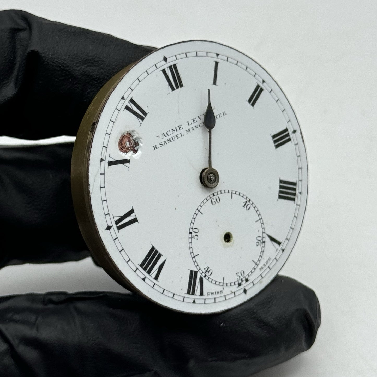 43.1mm Antique H Samuel Acme Lever Patent Balance Pocket Watch Movement - PARTS