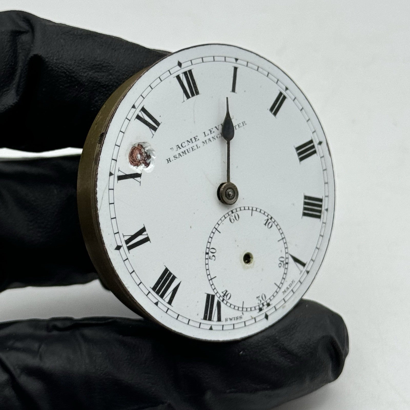 43.1mm Antique H Samuel Acme Lever Patent Balance Pocket Watch Movement - PARTS