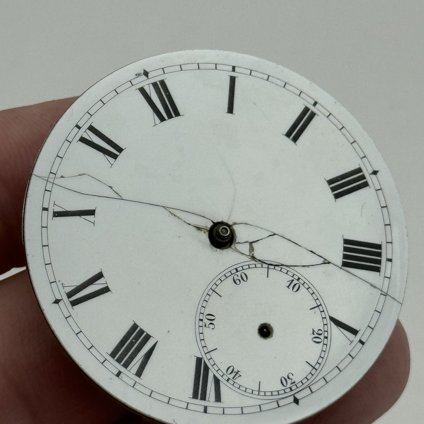 42.9mm Unidentified Swiss Balance Ok Hunter Vintage Pocket Watch Movement PARTS