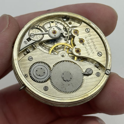 41mm High Grade Thin Asprey Vintage Pocket Watch Movement Good Balance PARTS