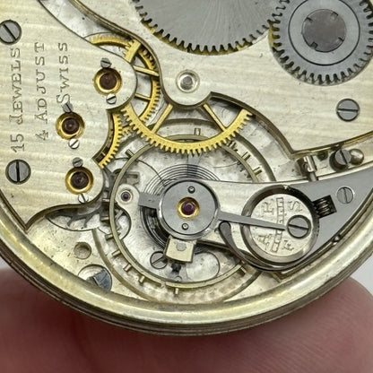 41mm High Grade Thin Asprey Vintage Pocket Watch Movement Good Balance PARTS