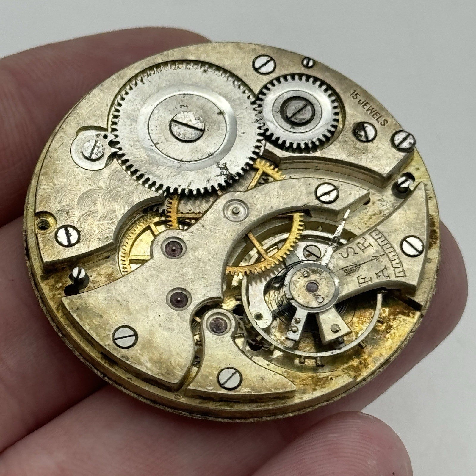 42.8mm High Grade Thin FEF 15 Jewels Pocket Watch Movement PARTS REPAIR SPARES