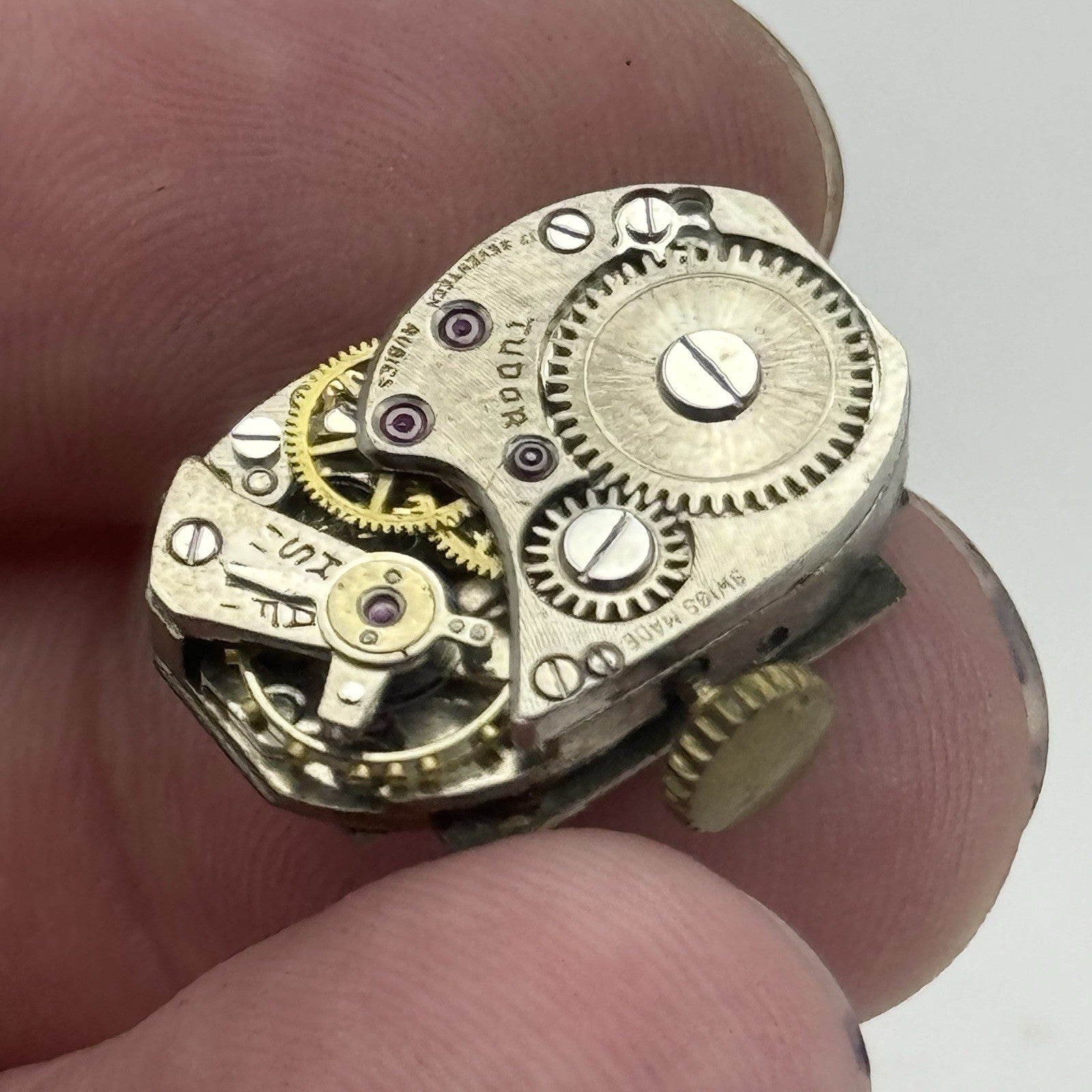 12.7mm x 19.5mm Tudor Ladies Swiss Manual Wind Watch Movement PARTS REPAIR
