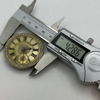 42.8mm Rare Antique Pateck & Co Geneva Swiss Pocket Watch Movement TO RESTORE