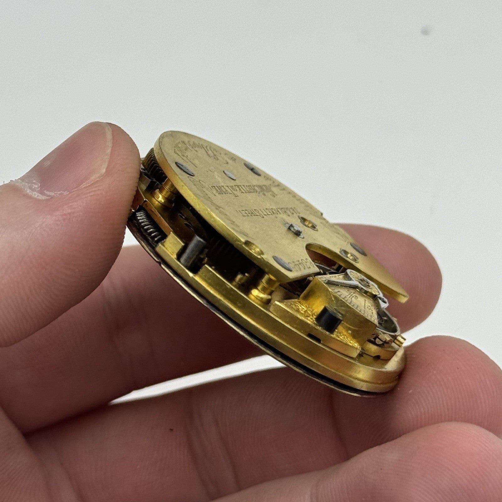 Antique Pocket Watch Movement Quality Newcastle Goldsmiths & Silversmiths Parts