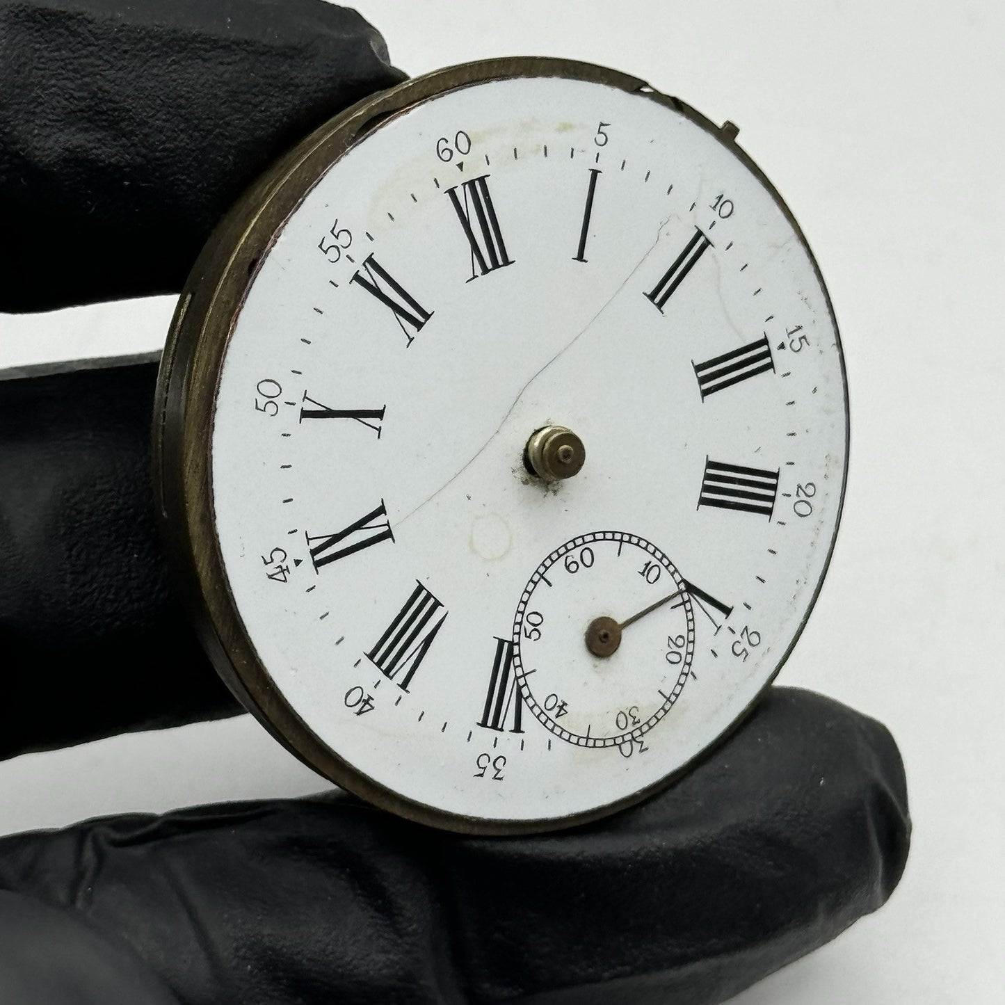 40.6mm Antique Unidentified Cylinder Escapement Pocket Watch Movement - PARTS