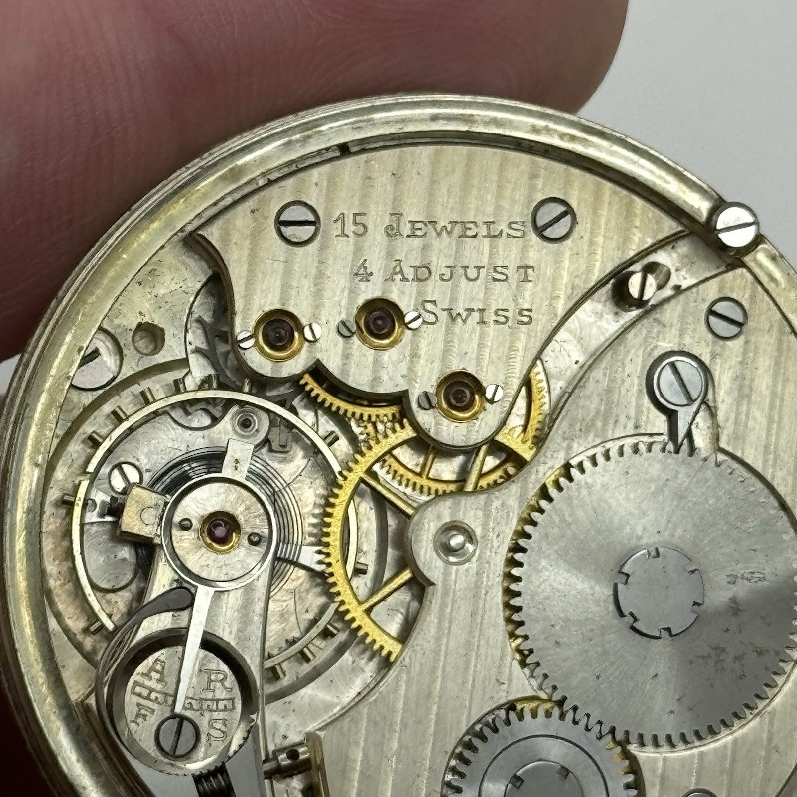 41mm High Grade Thin Asprey Vintage Pocket Watch Movement Good Balance PARTS