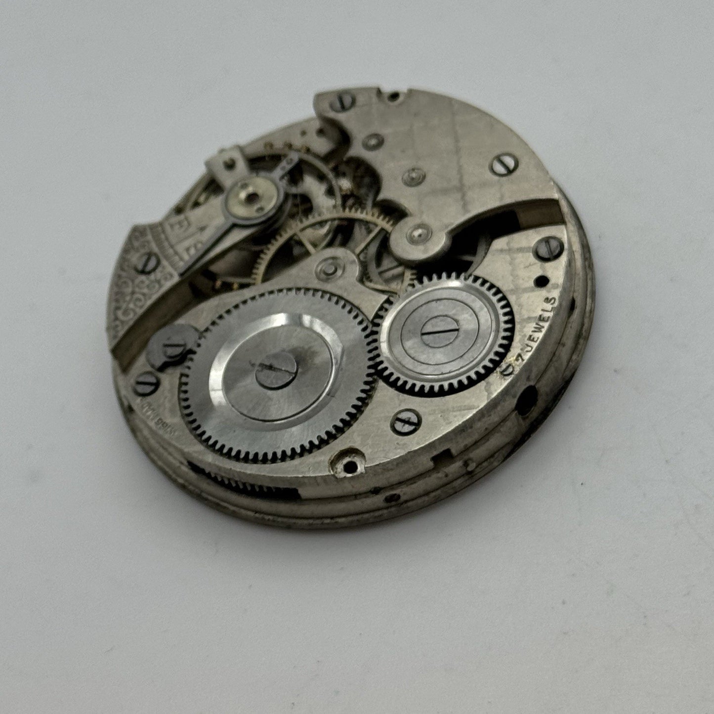 42.9mm Unidentified Swiss Balance Ok Hunter Vintage Pocket Watch Movement PARTS