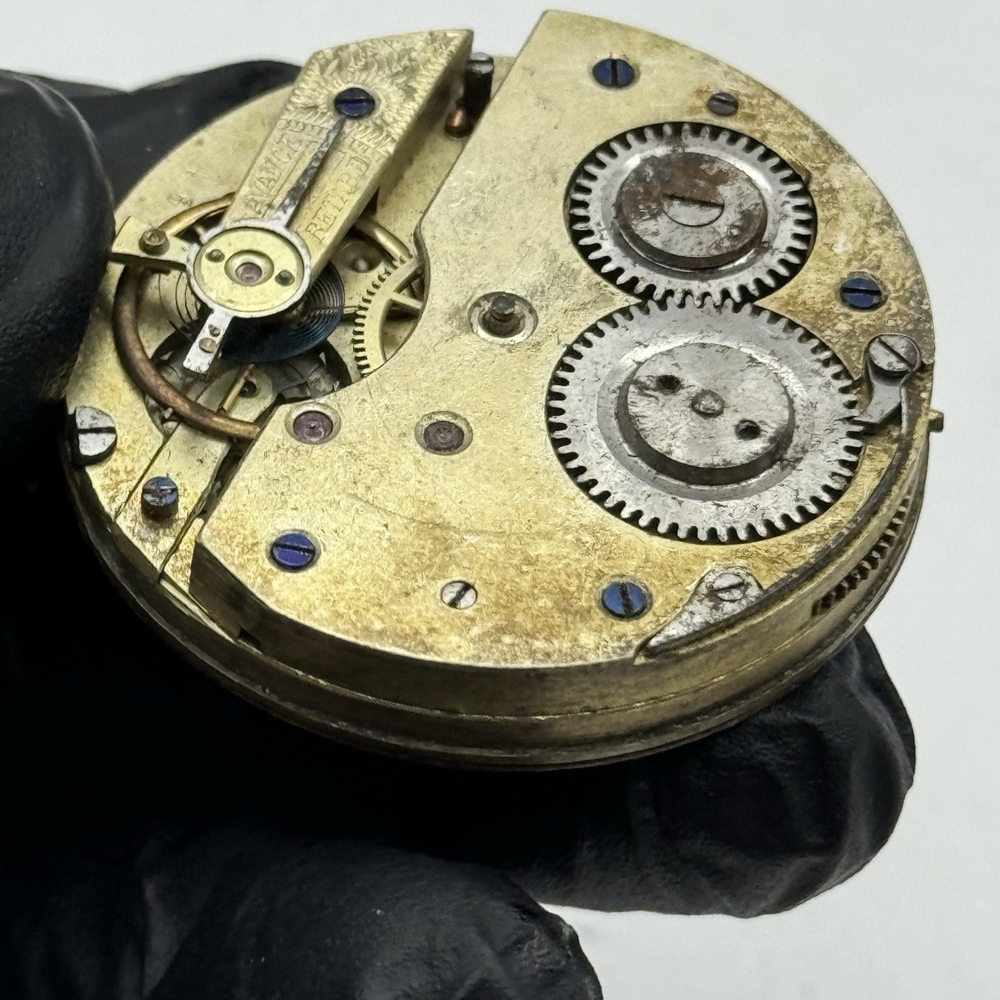 41.2mm Antique Top Wind Roman Numerals Pocket Watch Movement - PARTS REPAIR