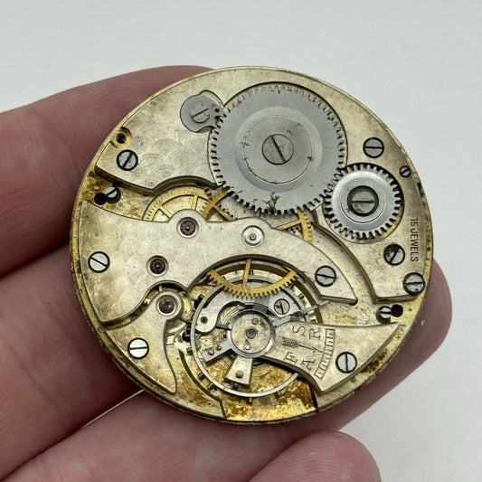 42.8mm High Grade Thin FEF 15 Jewels Pocket Watch Movement PARTS REPAIR SPARES