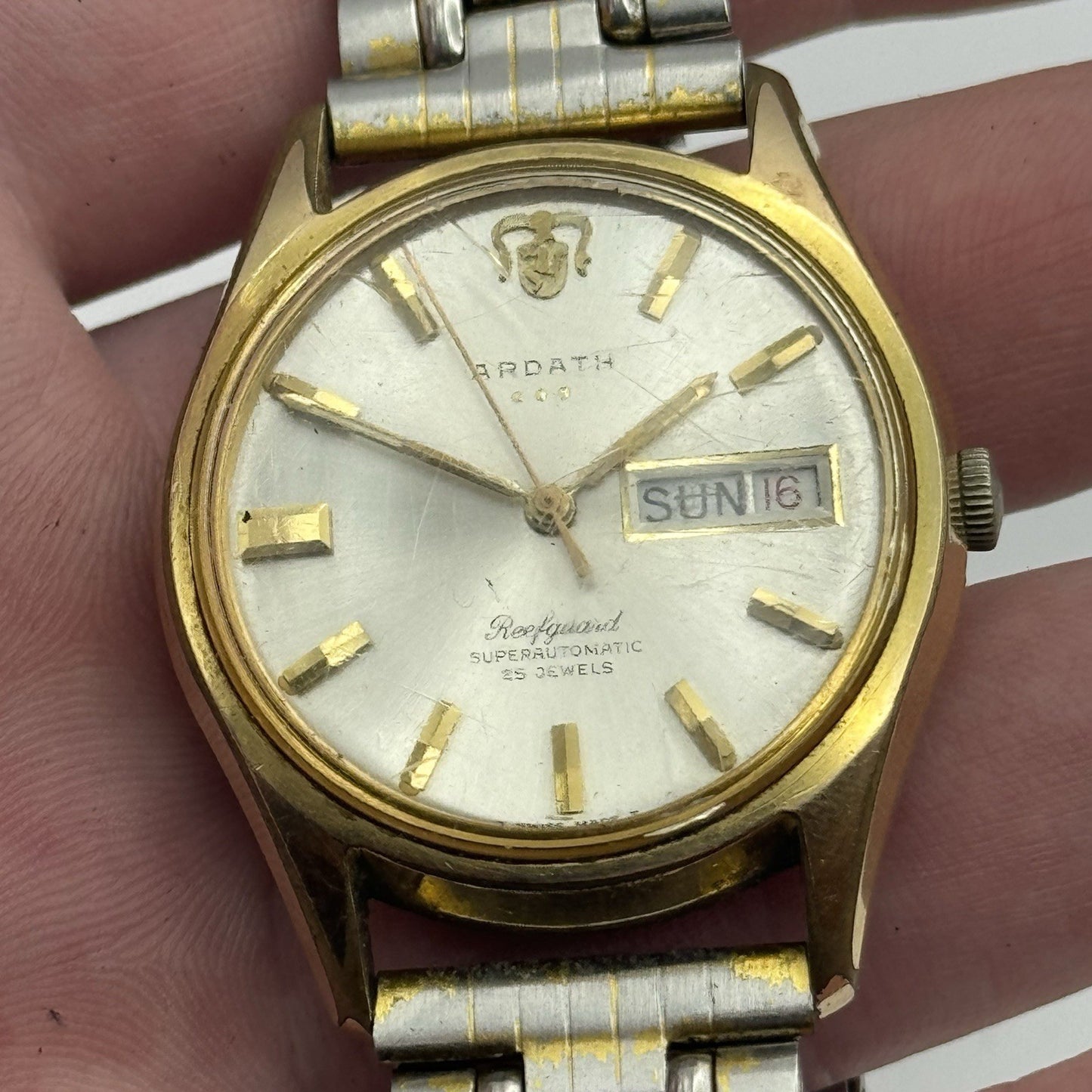 36mm Mens Ardath Reefguard Super Automatic 1712.13 Vintage Watch RUNS TO RESTORE